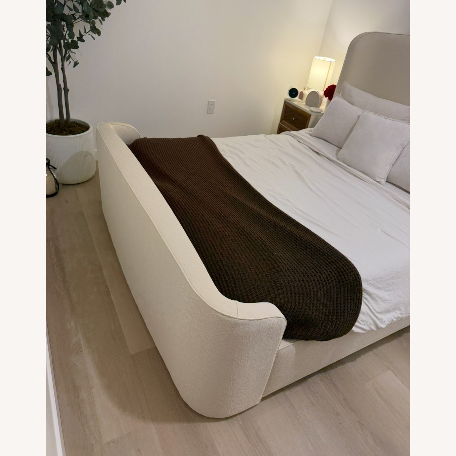 Natural Fabric Queen Bed - image-4