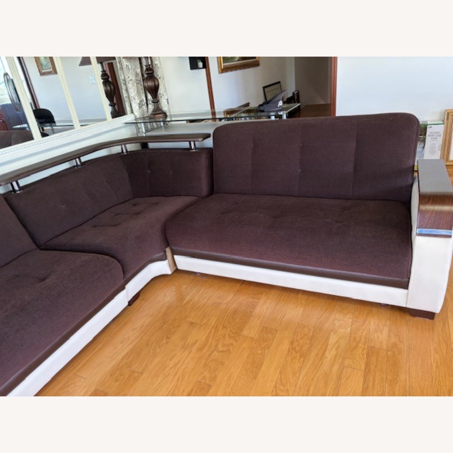 Dark Brown 2 Piece Sectional - image-2