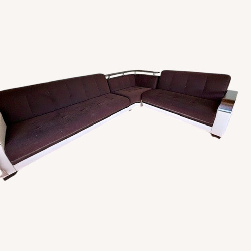 Used Dark Brown 2 Piece Sectional for sale on AptDeco