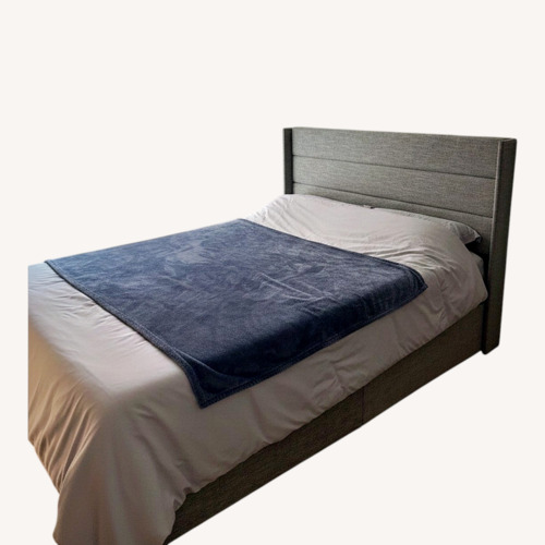 Used Light Gray Queen Bed for sale on AptDeco