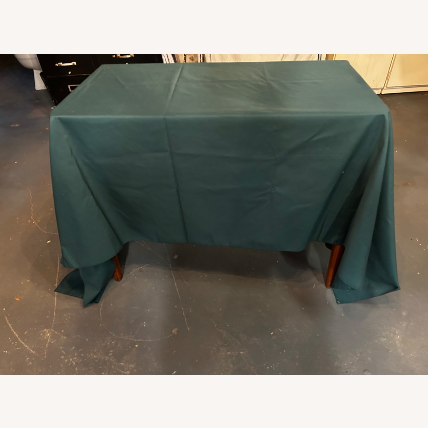 Dark Brown Adjustable Wood Dining Table - image-7