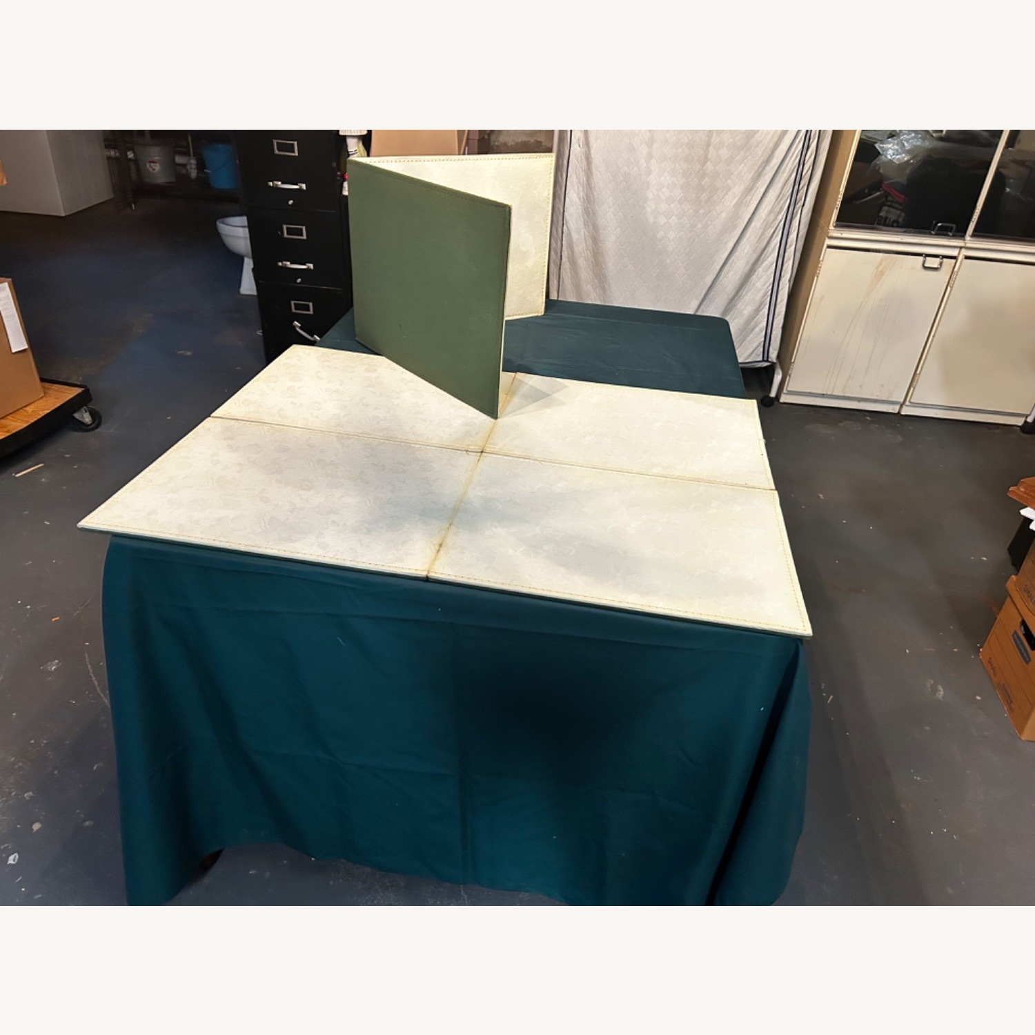 Dark Brown Adjustable Wood Dining Table - image-10