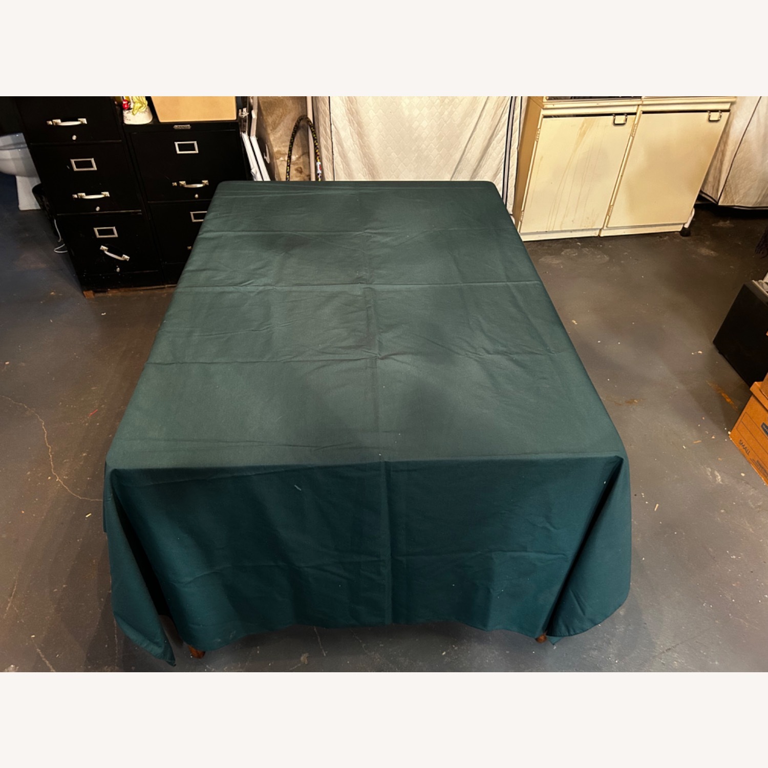 Dark Brown Adjustable Wood Dining Table - image-9