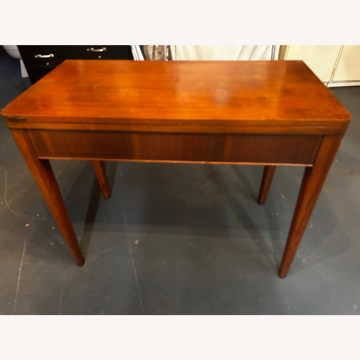 Dark Brown Adjustable Wood Dining Table - image-1