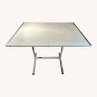 Vintage White Metal Drawing/Drafting Table