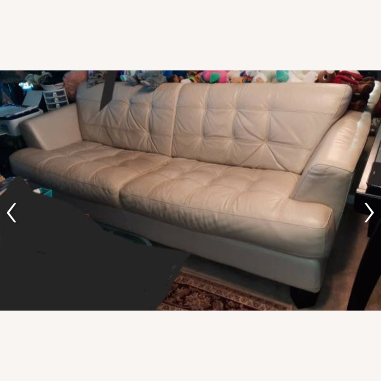 Rooms To Go  Leather 3+ Seater Sofa - image-3