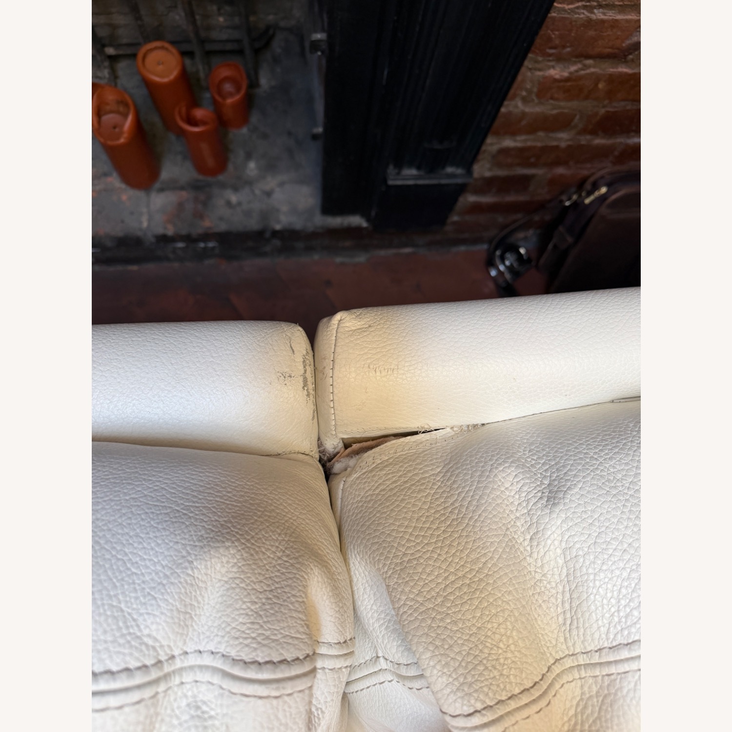 Chateau D'ax White Leather 3+ Piece Sectional - image-4