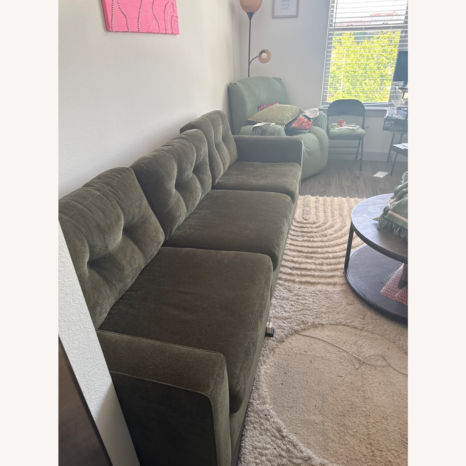 Rooms To Go  Green 3+ Piece Sectional - image-2