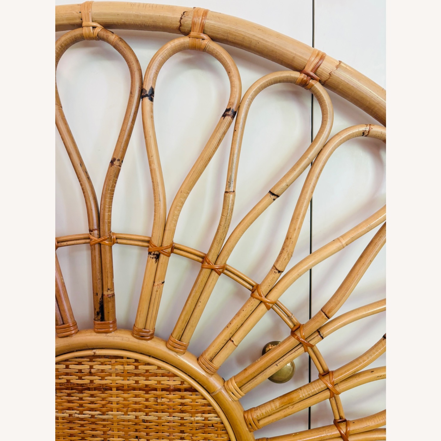 Vintage/Antique Natural Bamboo Headboard - image-4