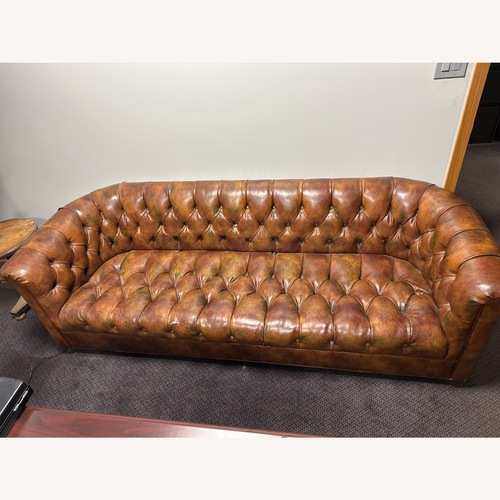 Used Vintage/Antique Dark Brown 3+ Seater Sofa for sale on AptDeco