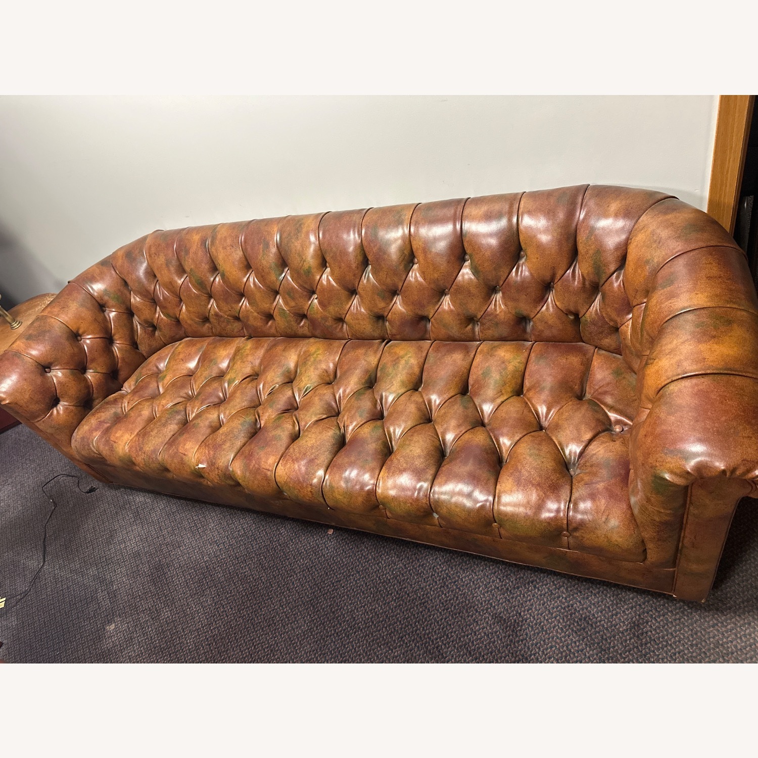 Vintage/Antique Dark Brown 3+ Seater Sofa - image-8