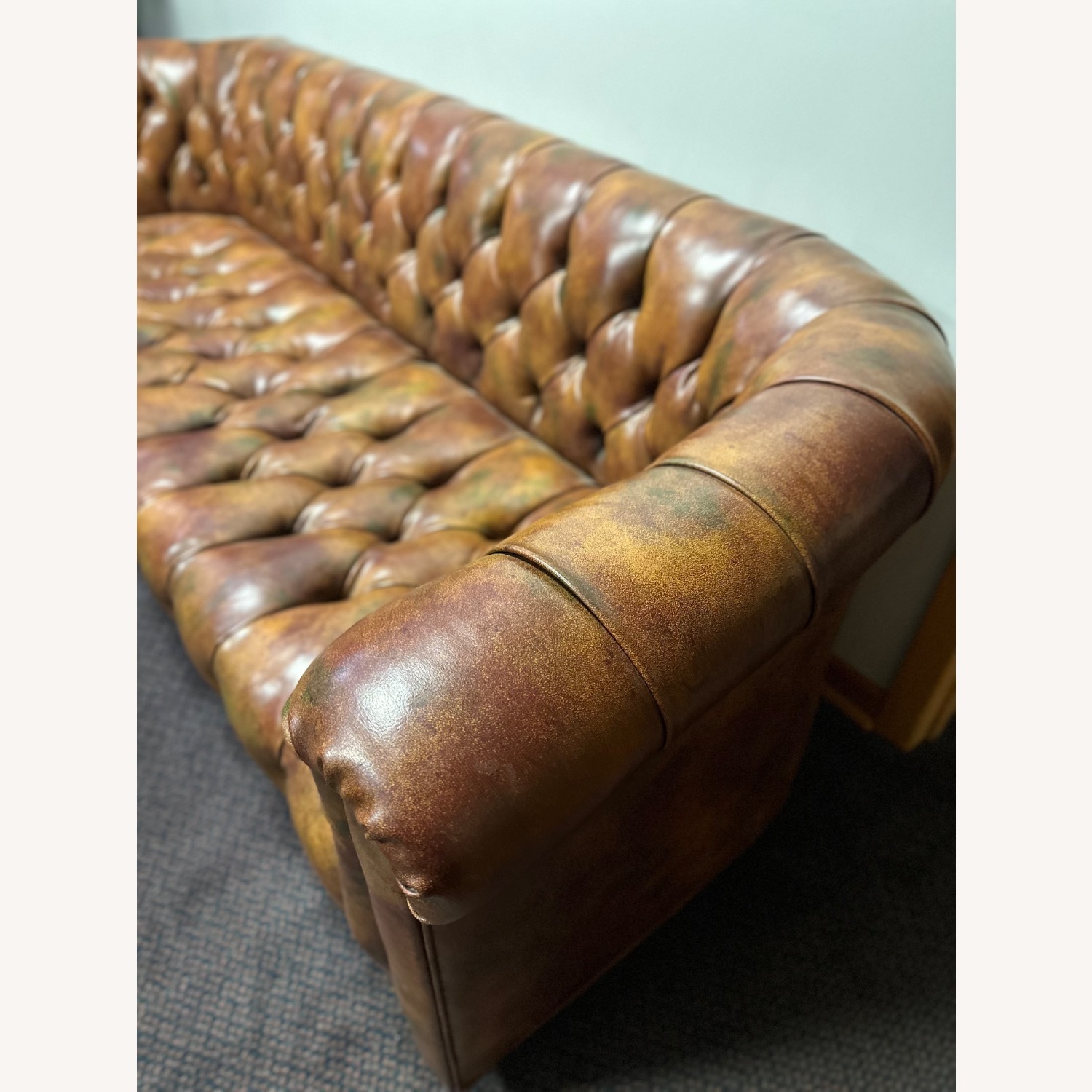 Vintage/Antique Dark Brown 3+ Seater Sofa - image-3