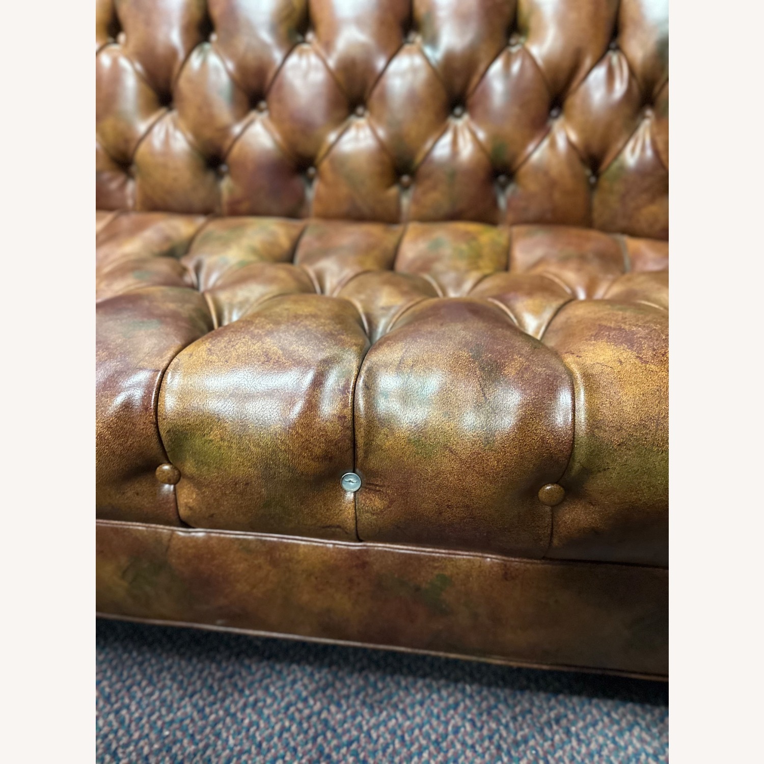 Vintage/Antique Dark Brown 3+ Seater Sofa - image-7