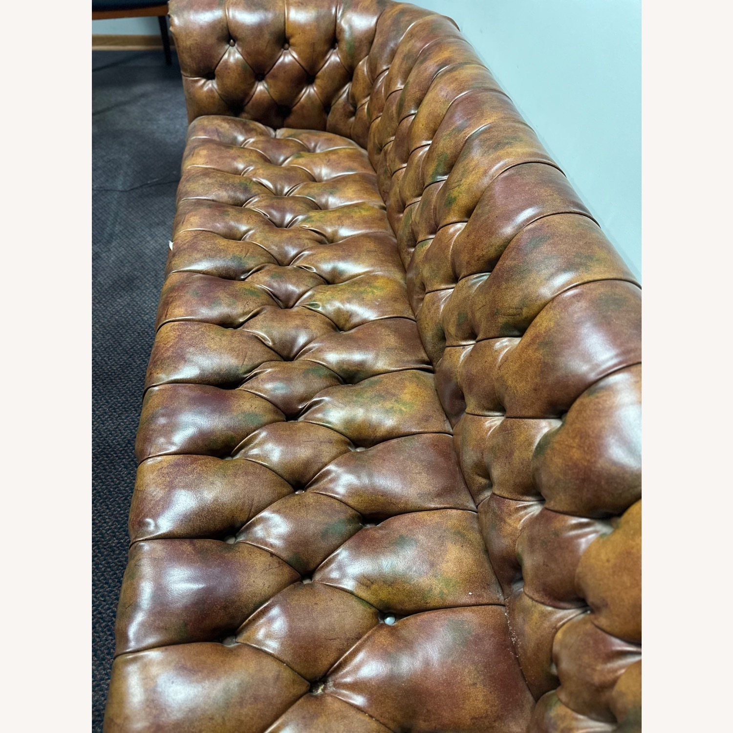 Vintage/Antique Dark Brown 3+ Seater Sofa - image-2