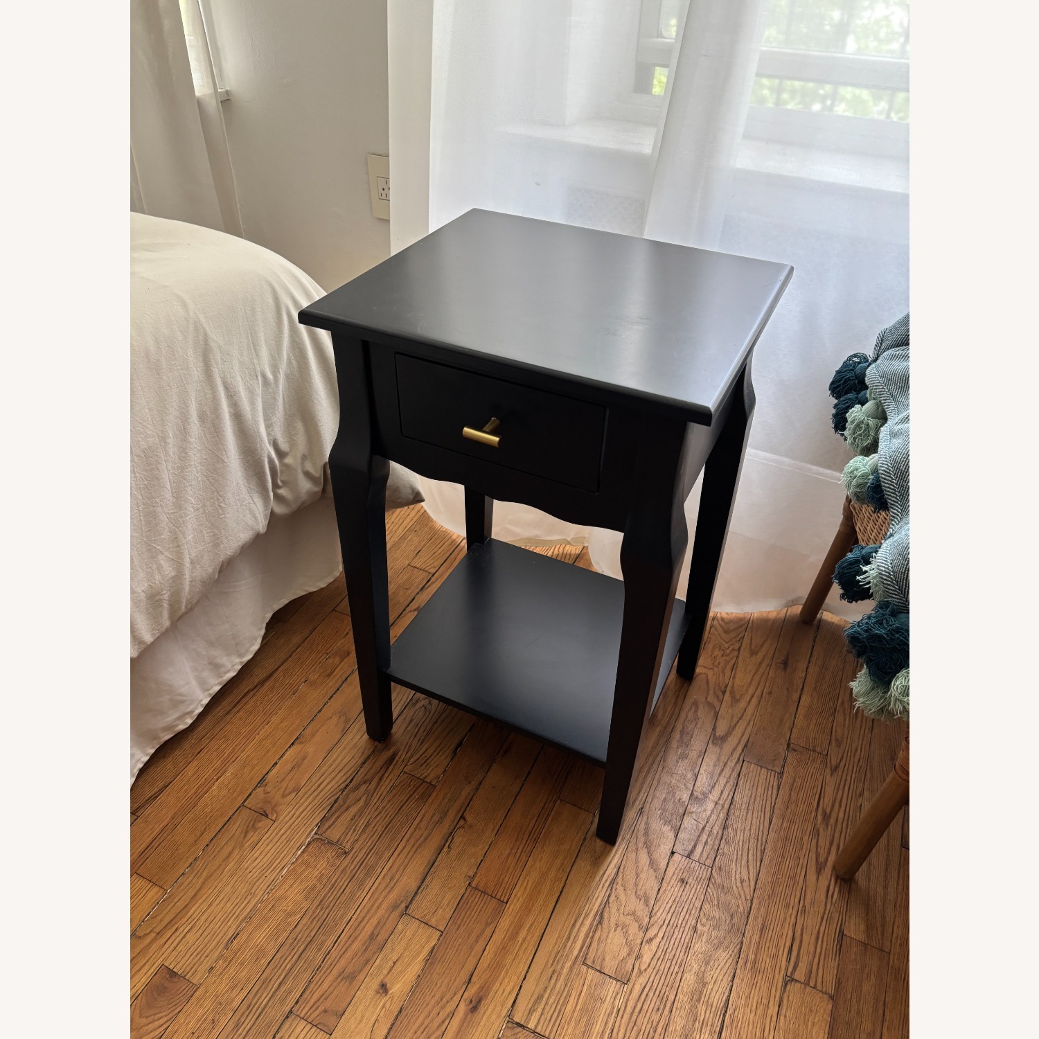 Set of 2 Black Wood End Tables/Nightstands - image-3