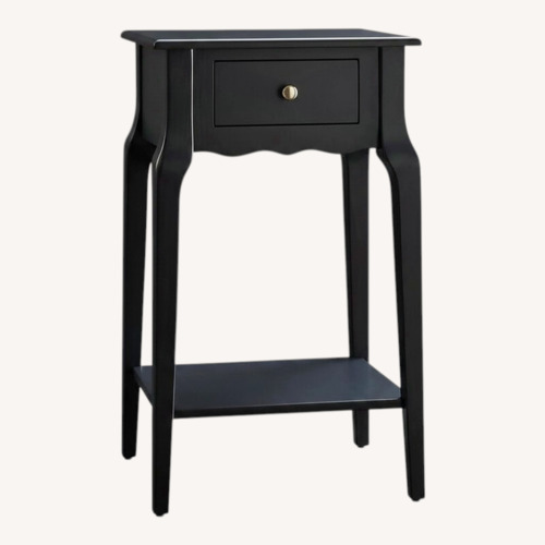 Used Set of 2 Black Wood End Tables/Nightstands for sale on AptDeco