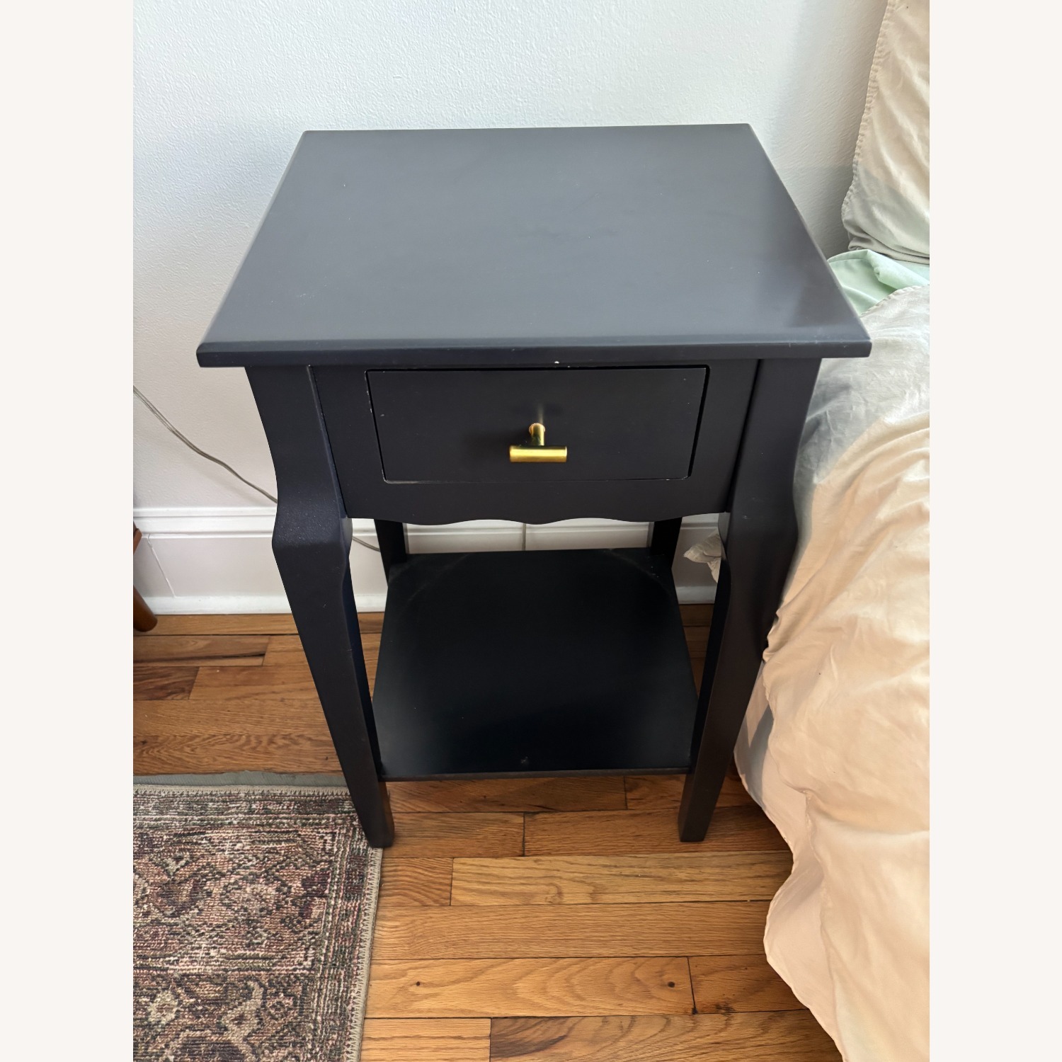 Set of 2 Black Wood End Tables/Nightstands - image-5