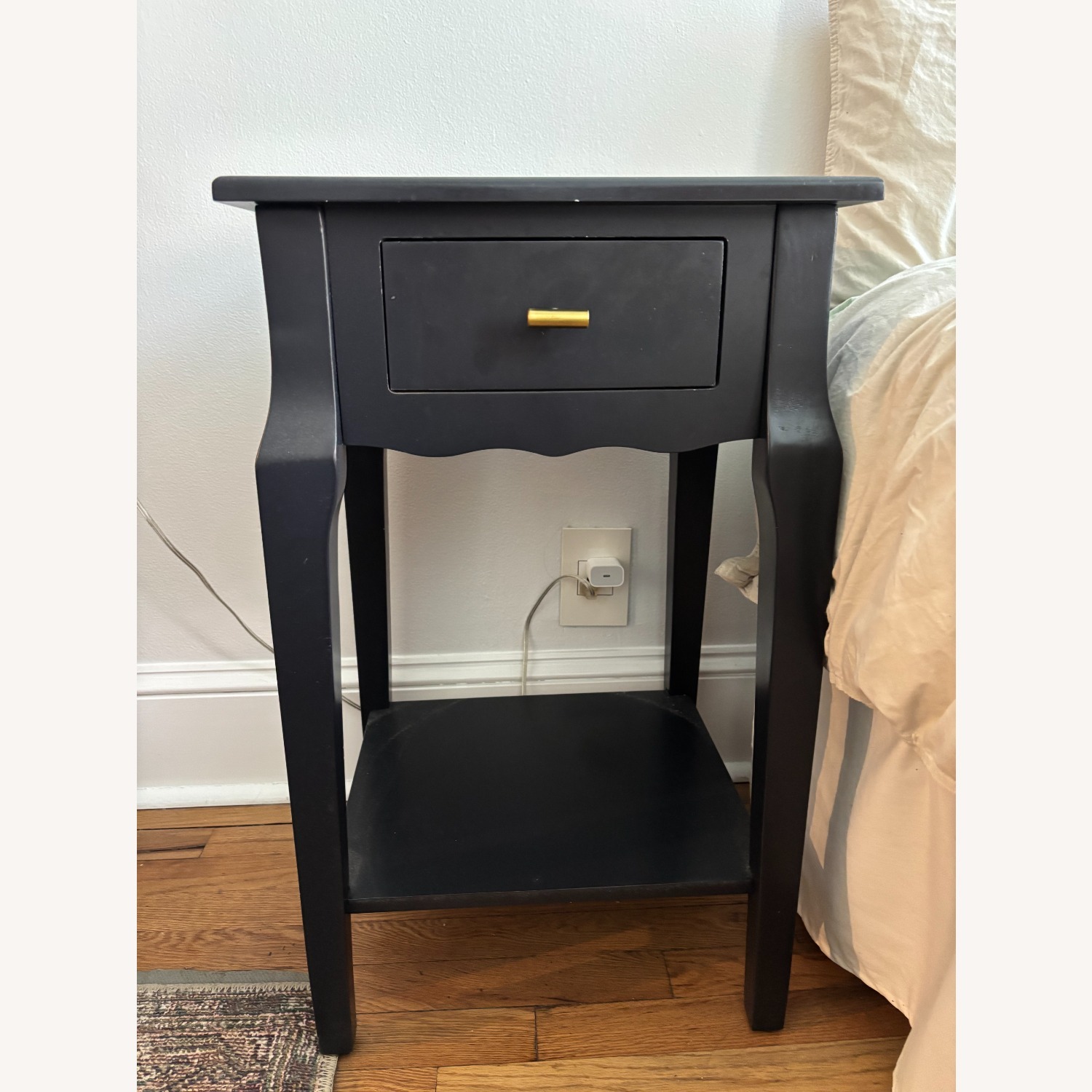Set of 2 Black Wood End Tables/Nightstands - image-4