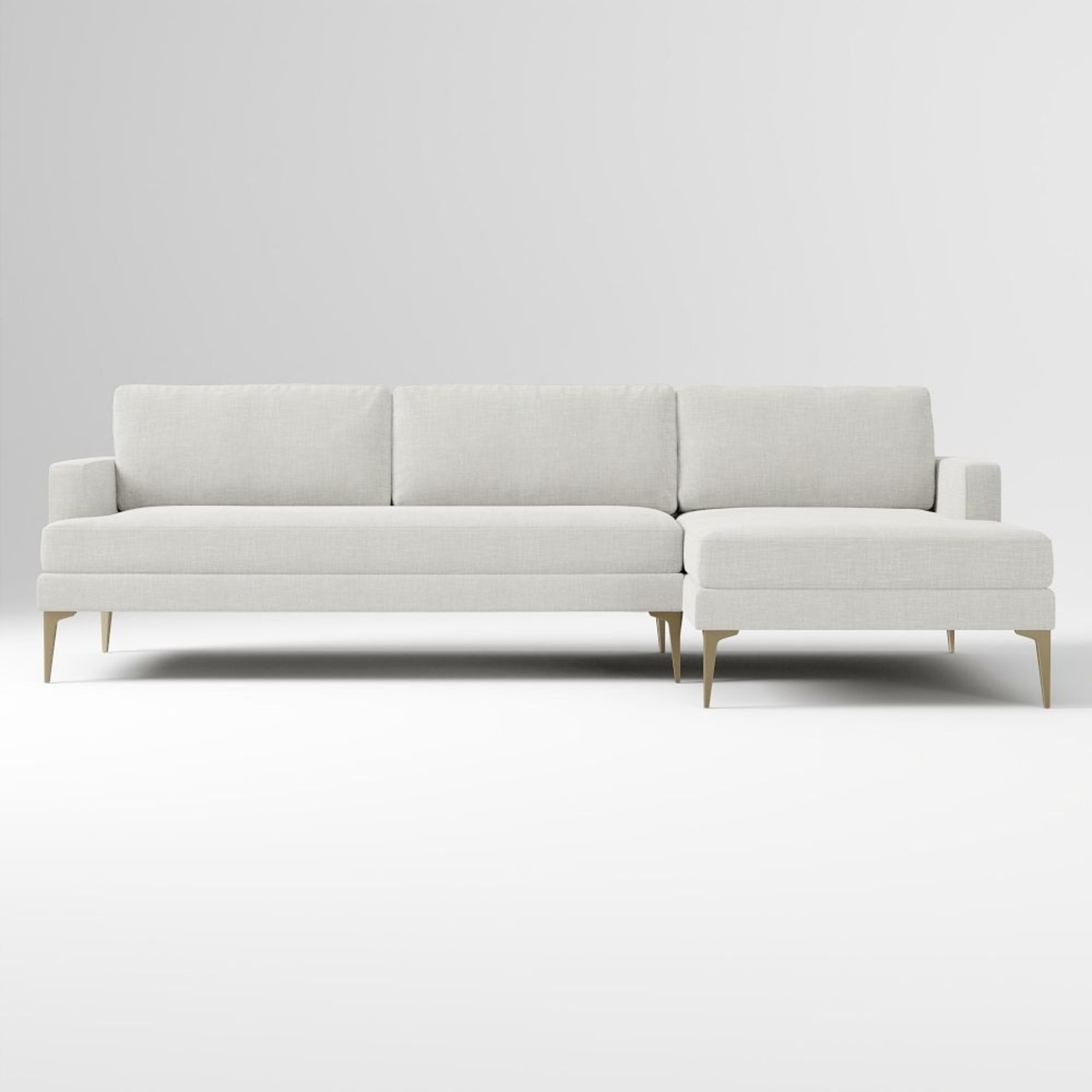 West Elm Andes Natural Fabric 2 Piece Sectional - image-6