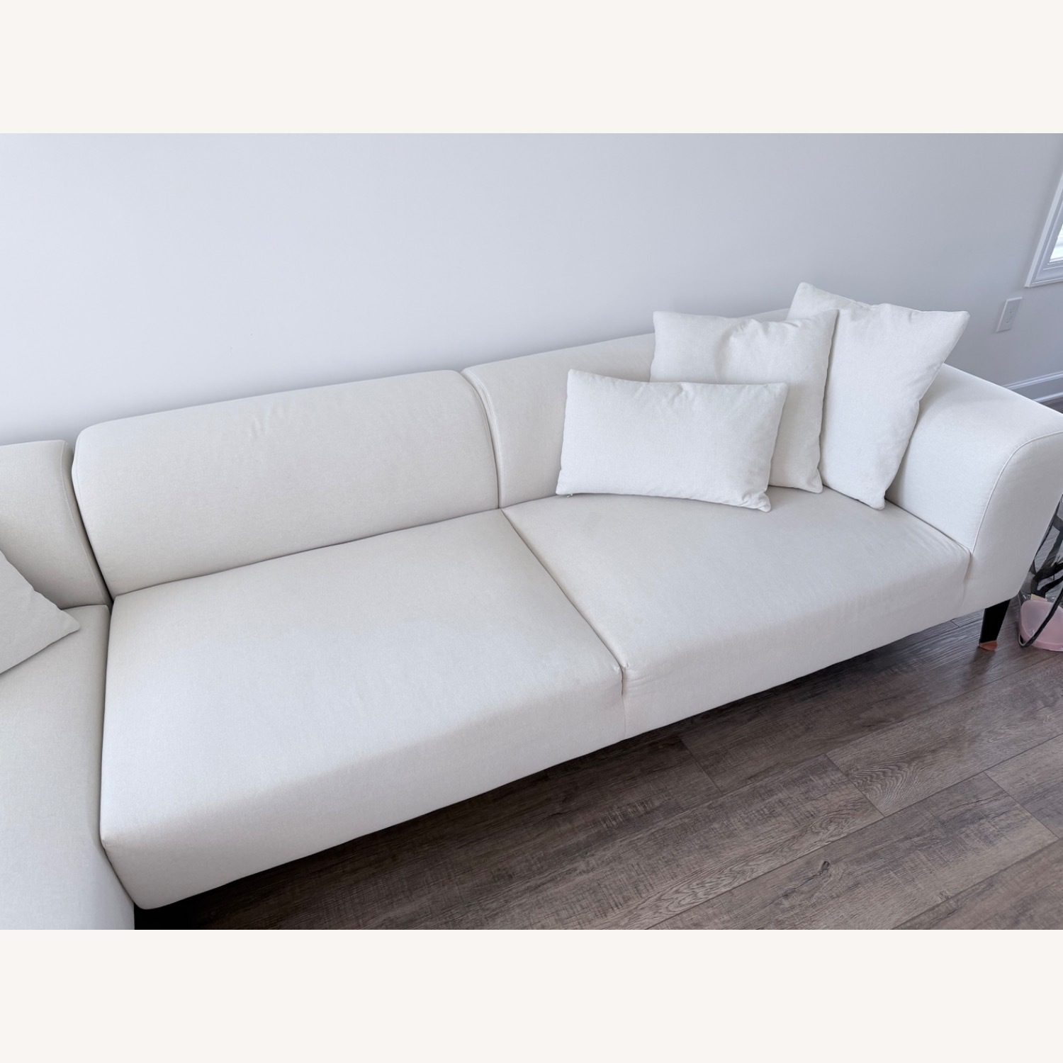 Rove Concepts Finley White Fabric 2 Piece Sectional - image-5