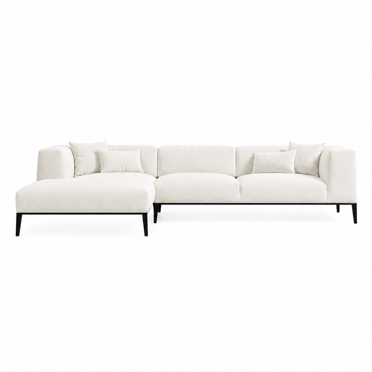 Rove Concepts Finley White Fabric 2 Piece Sectional - image-6