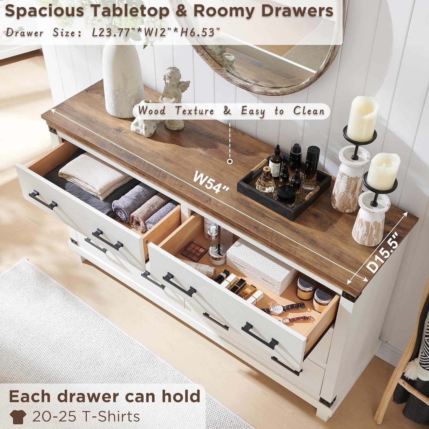 Rustic Closet Dresser for Bedroom or Living Room - image-4