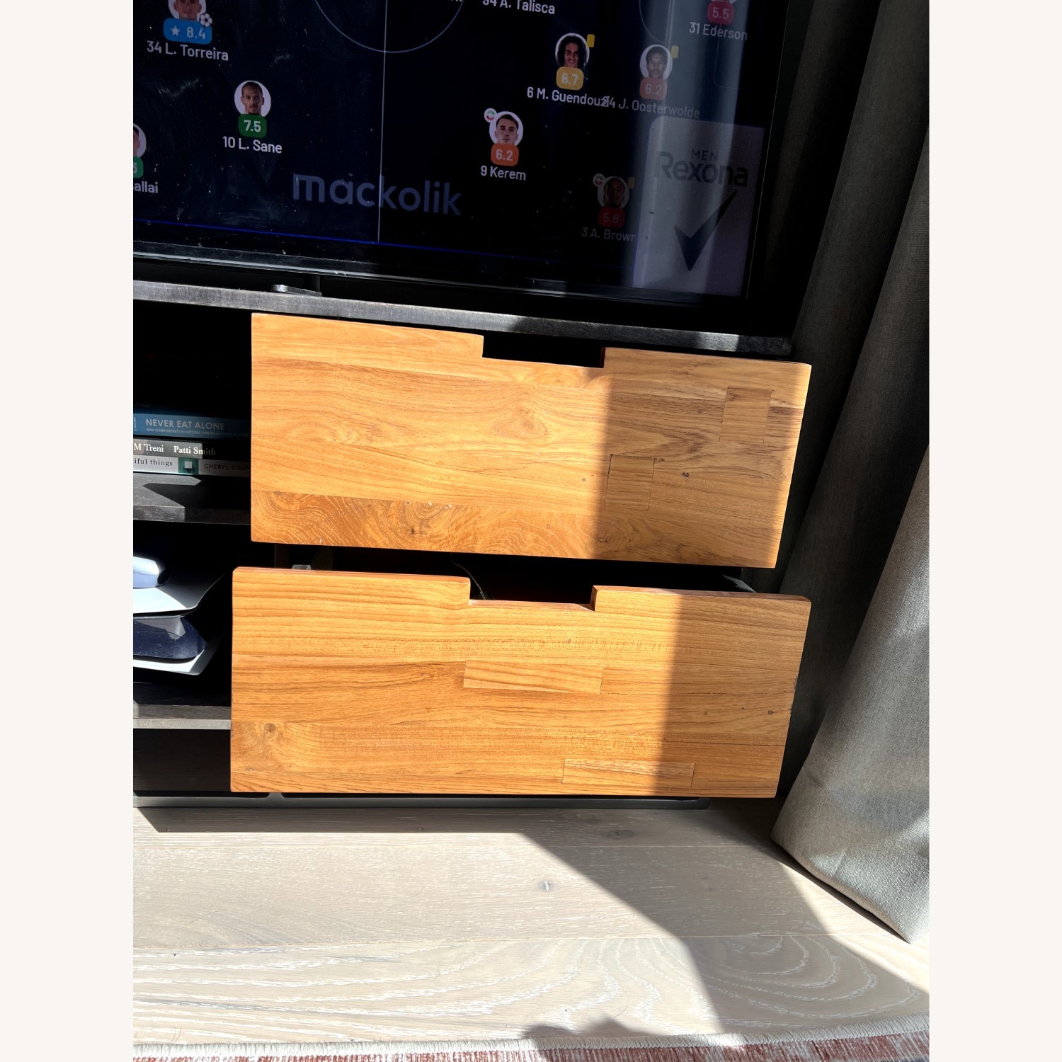 CB2 Dark Brown Wood Media Storage - image-7