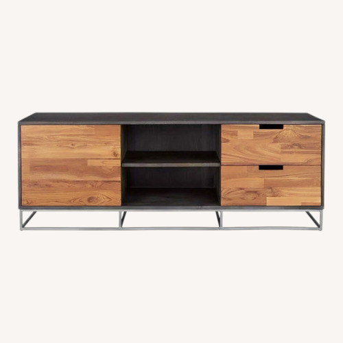 Used CB2 Dark Brown Wood Media Storage for sale on AptDeco