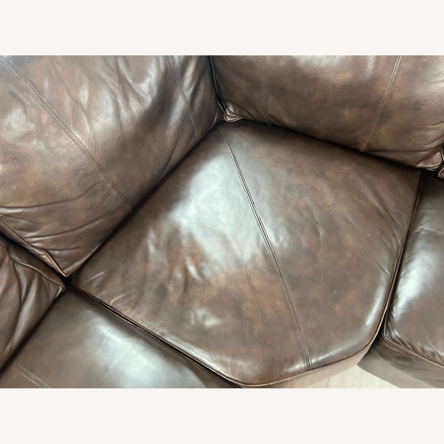 Raymour & Flanigan Dark Brown Leather Sectional - image-10