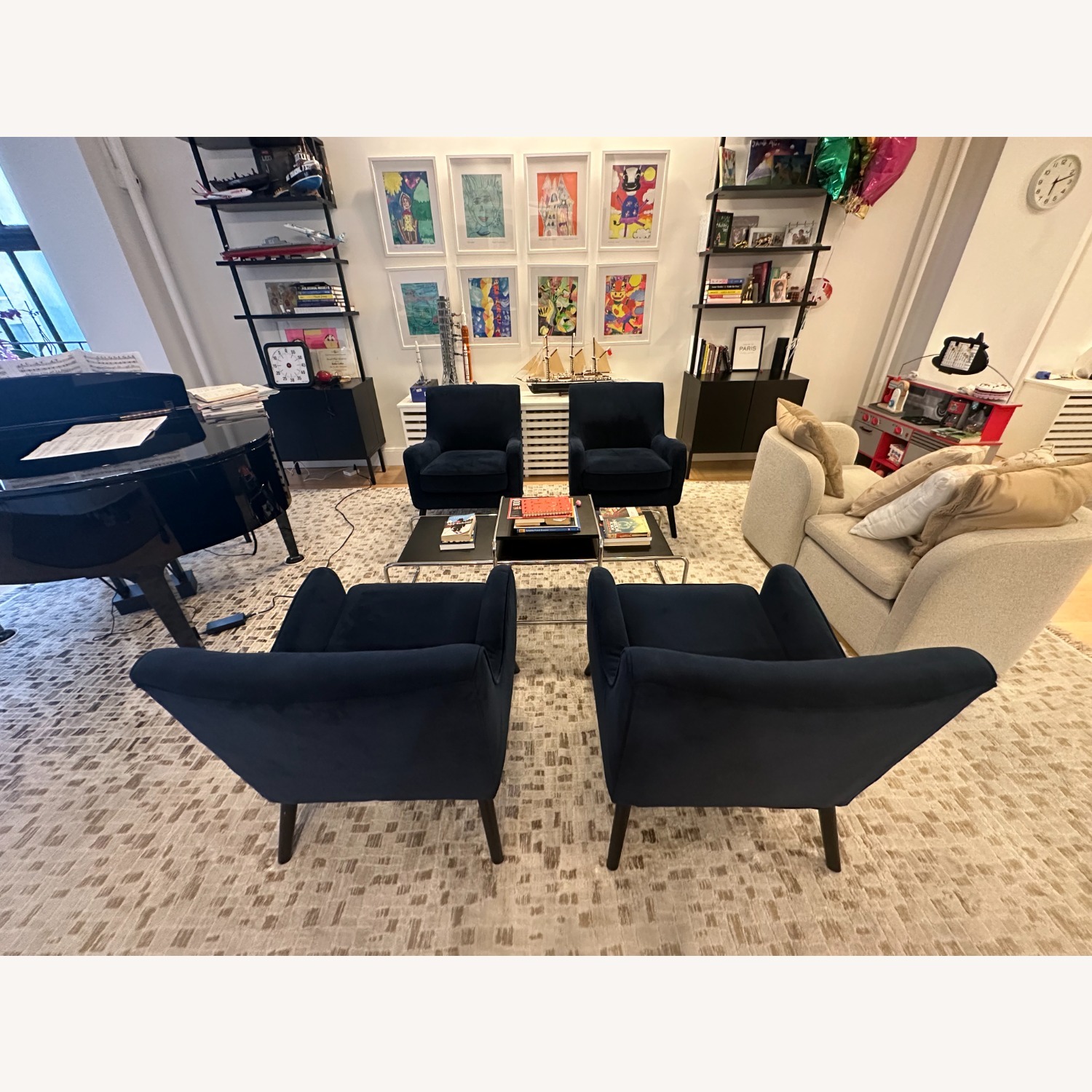 West Elm Book Nook Chairs Set of 4 - image-1