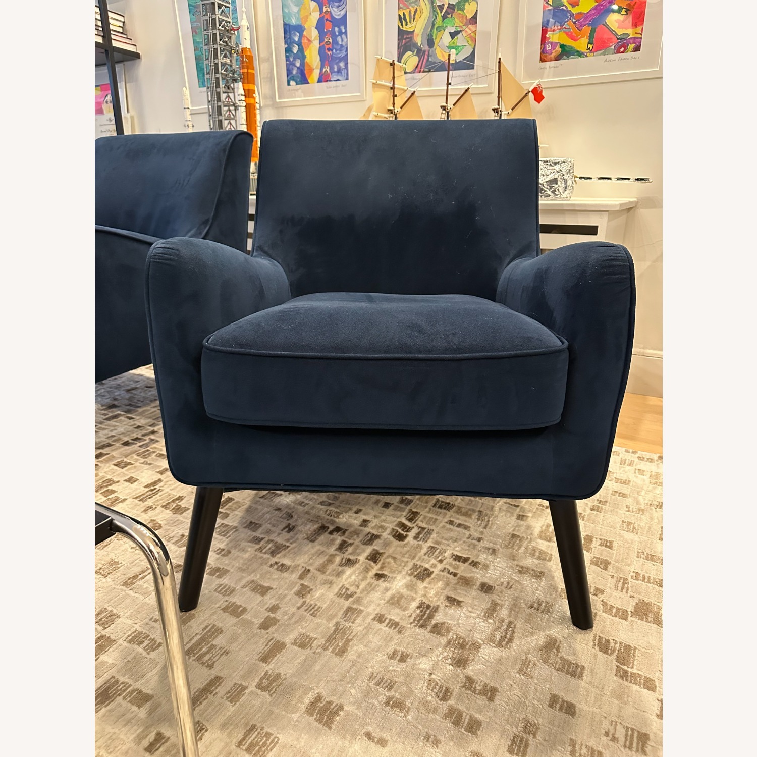 West Elm Book Nook Chairs Set of 4 - image-5