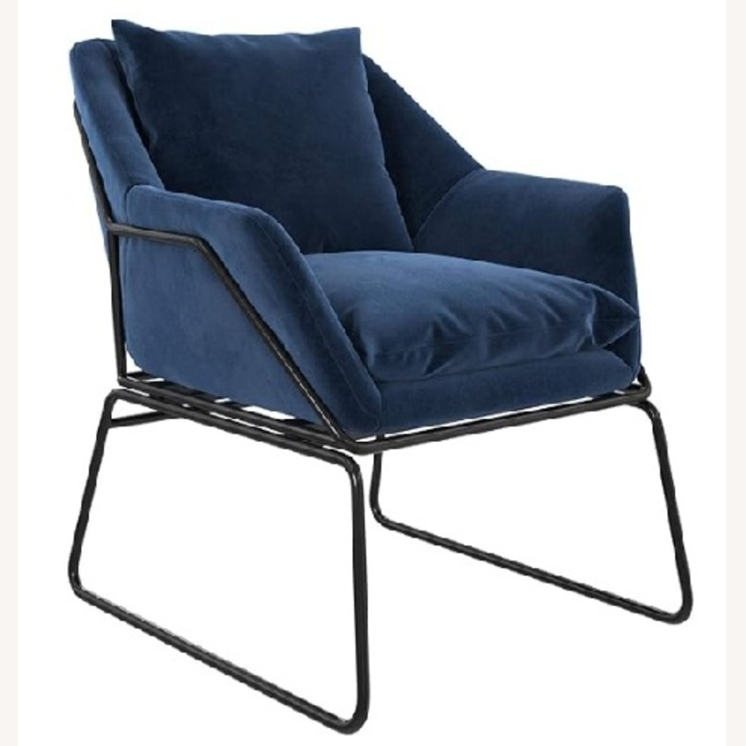 Novogratz Alivia Accent Chair in Blue Velvet - image-6