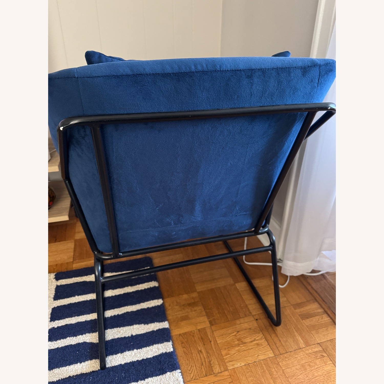 Novogratz Alivia Accent Chair in Blue Velvet - image-2