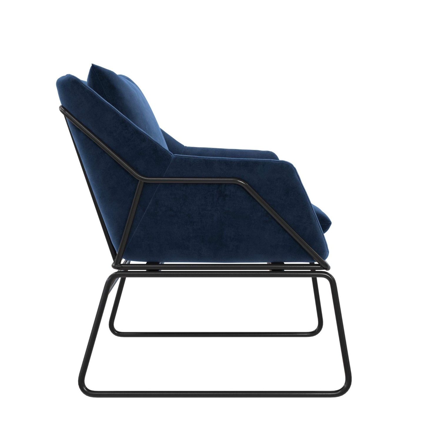 Novogratz Alivia Accent Chair in Blue Velvet - image-4