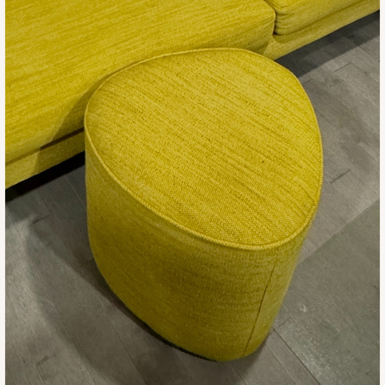 West Em Pebble Ottoman Yellow - image-3