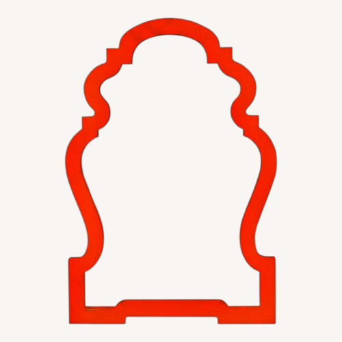 Used Jonathan Adler Queen Anne Orange Mirror for sale on AptDeco