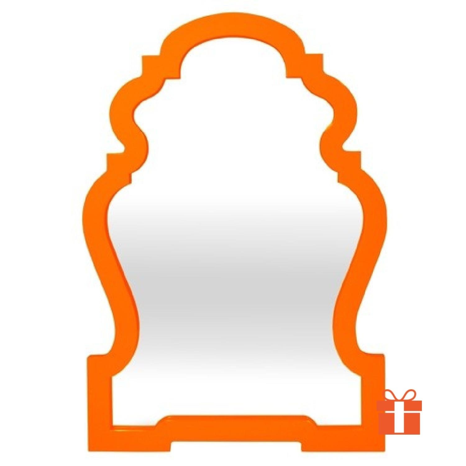 Jonathan Adler Queen Anne Orange Mirror - image-6