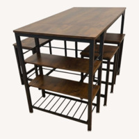 Dark Brown Wood Dining Sets