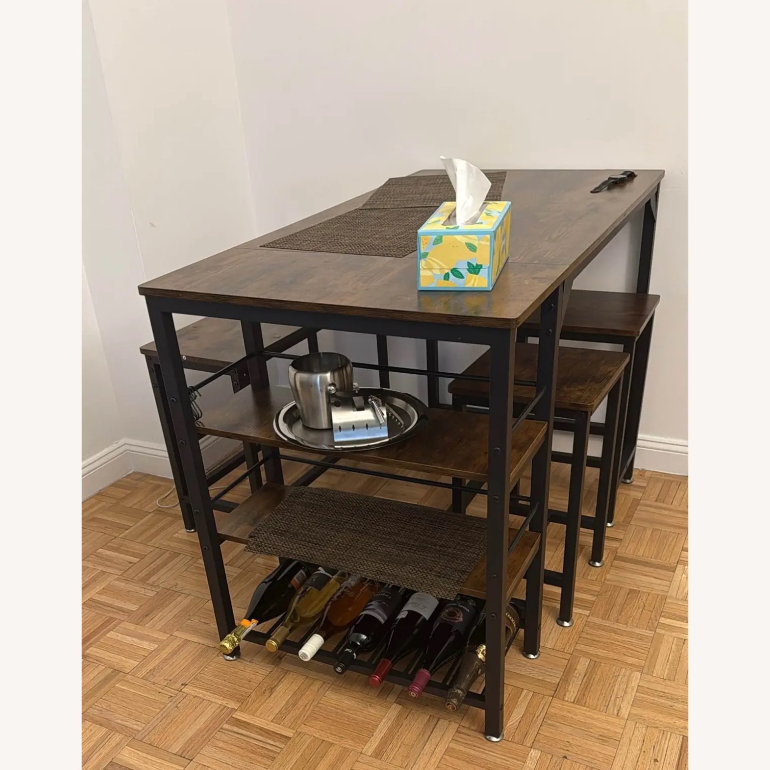 Dark Brown Wood Dining Sets - image-4