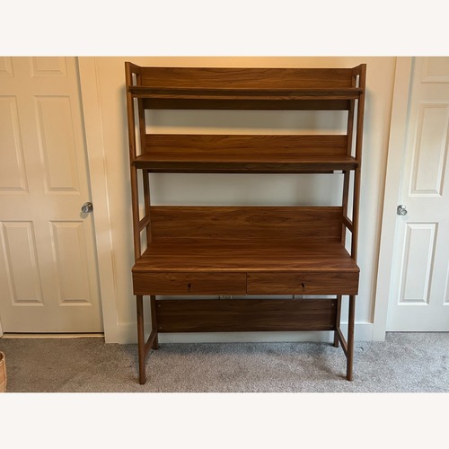 Used Wayfair Modway Dark Brown Wood Desk for sale on AptDeco