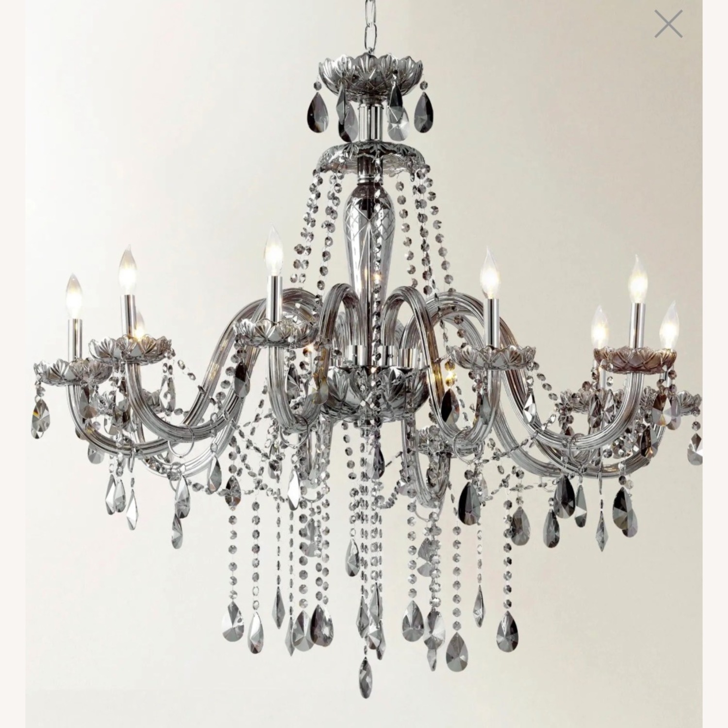 Silver Glass Ceiling Lamp - image-1