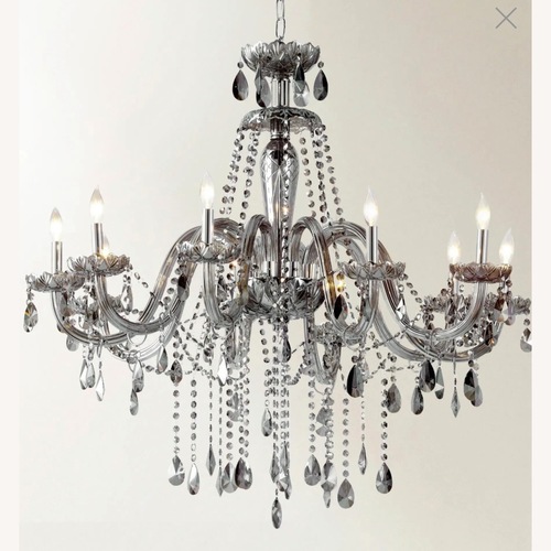 Used Silver Glass Ceiling Lamp for sale on AptDeco