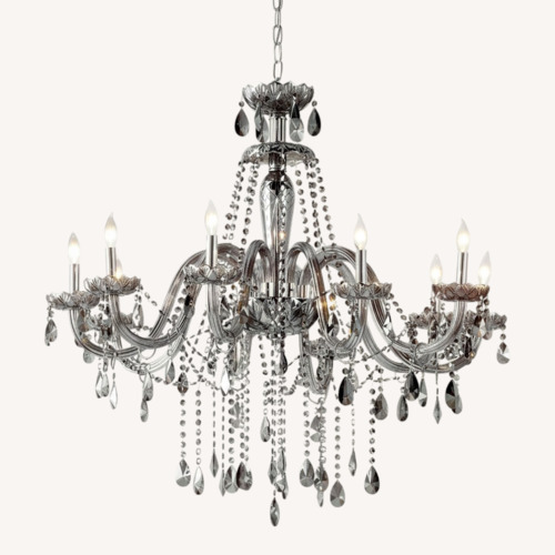 Used Silver Glass Ceiling Lamp for sale on AptDeco