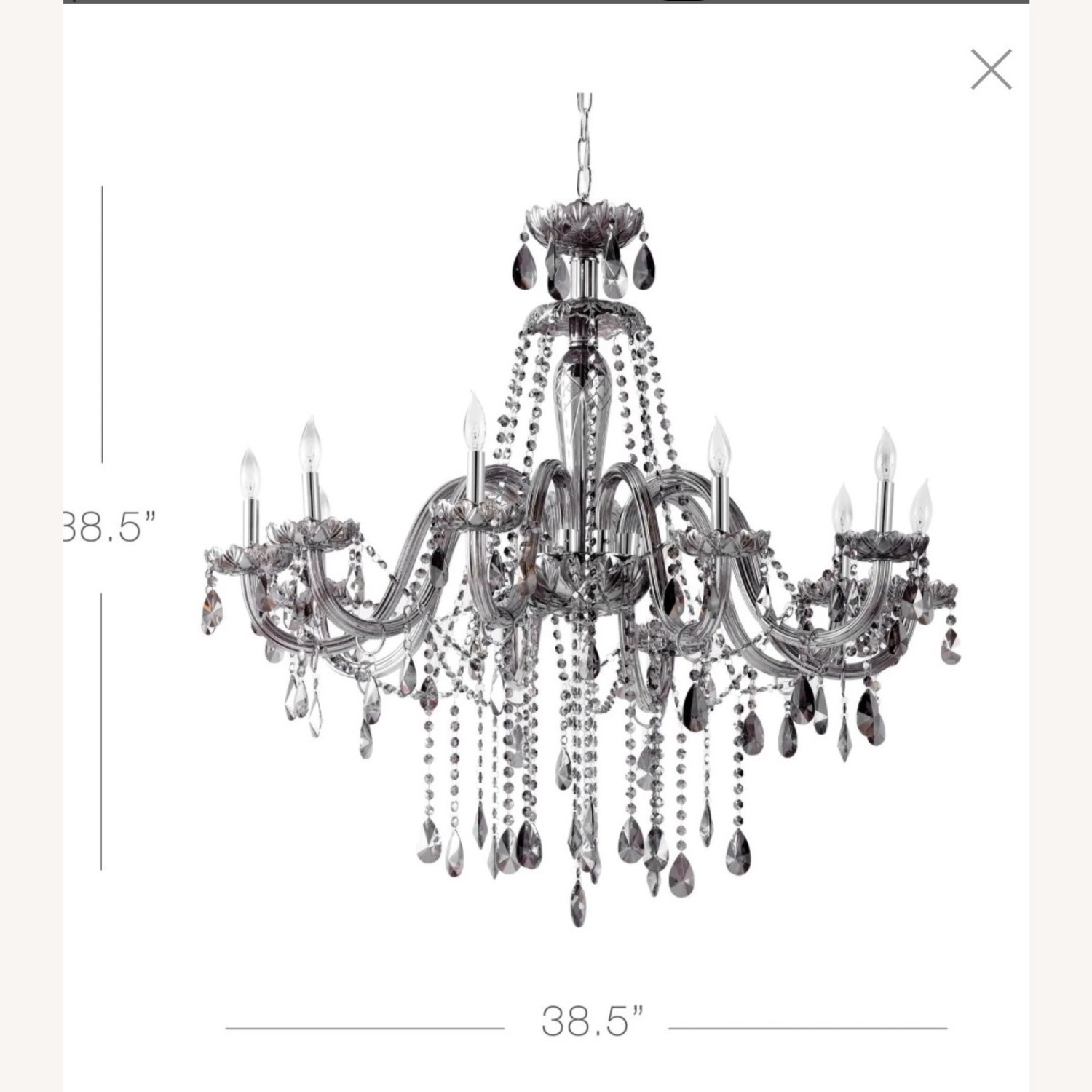 Silver Glass Ceiling Lamp - image-6