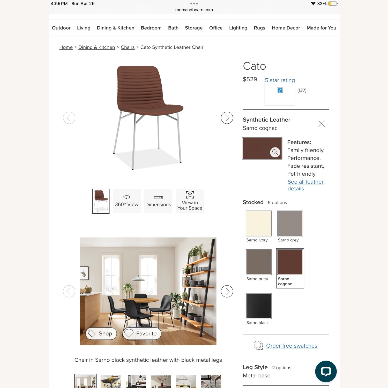 Room & Board Cato Dining Chairs - image-3