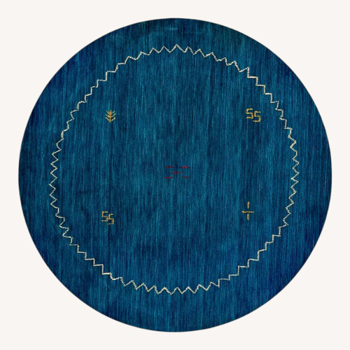 Used Safavieh Himalaya Blue Wool Area Rug 6' x 6' for sale on AptDeco