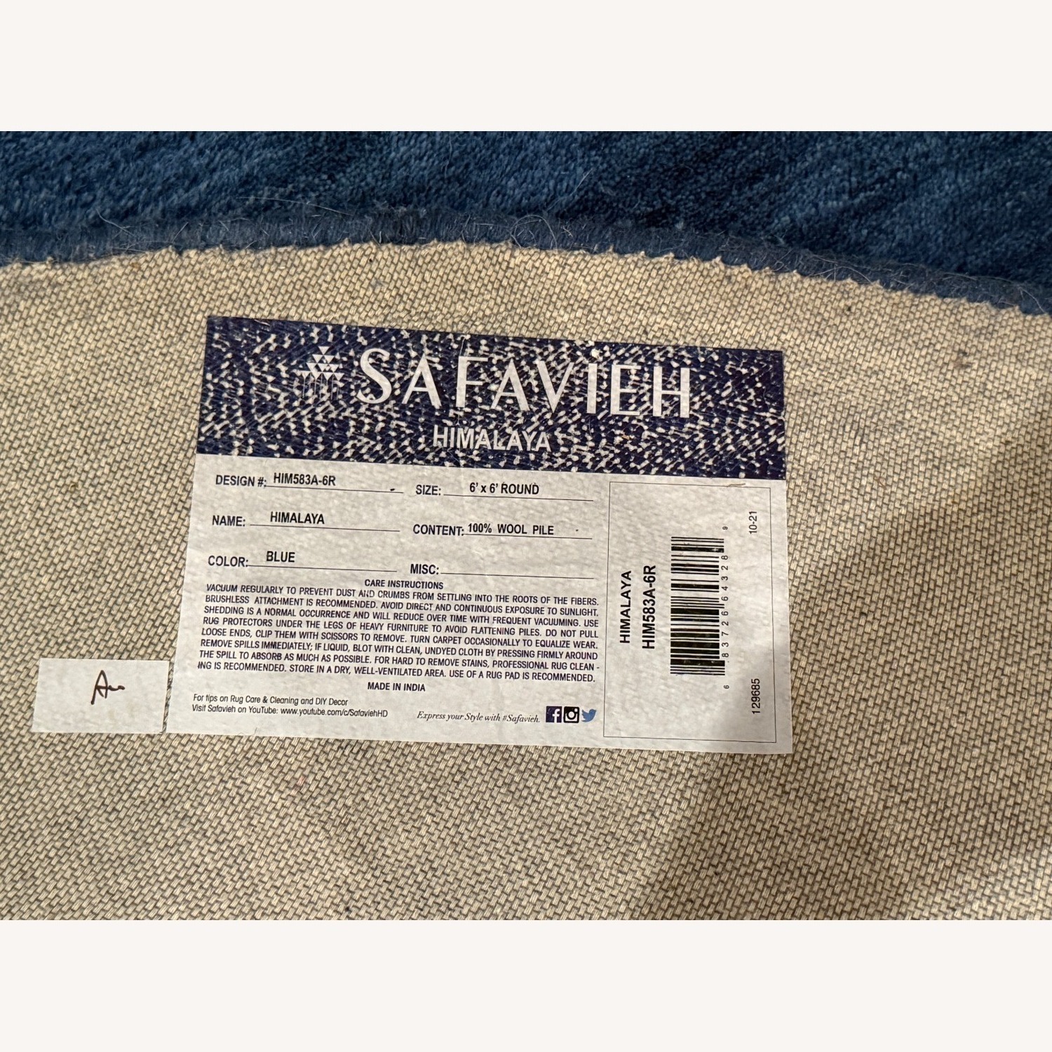 Safavieh Himalaya Blue Wool Area Rug 6' x 6' - image-3