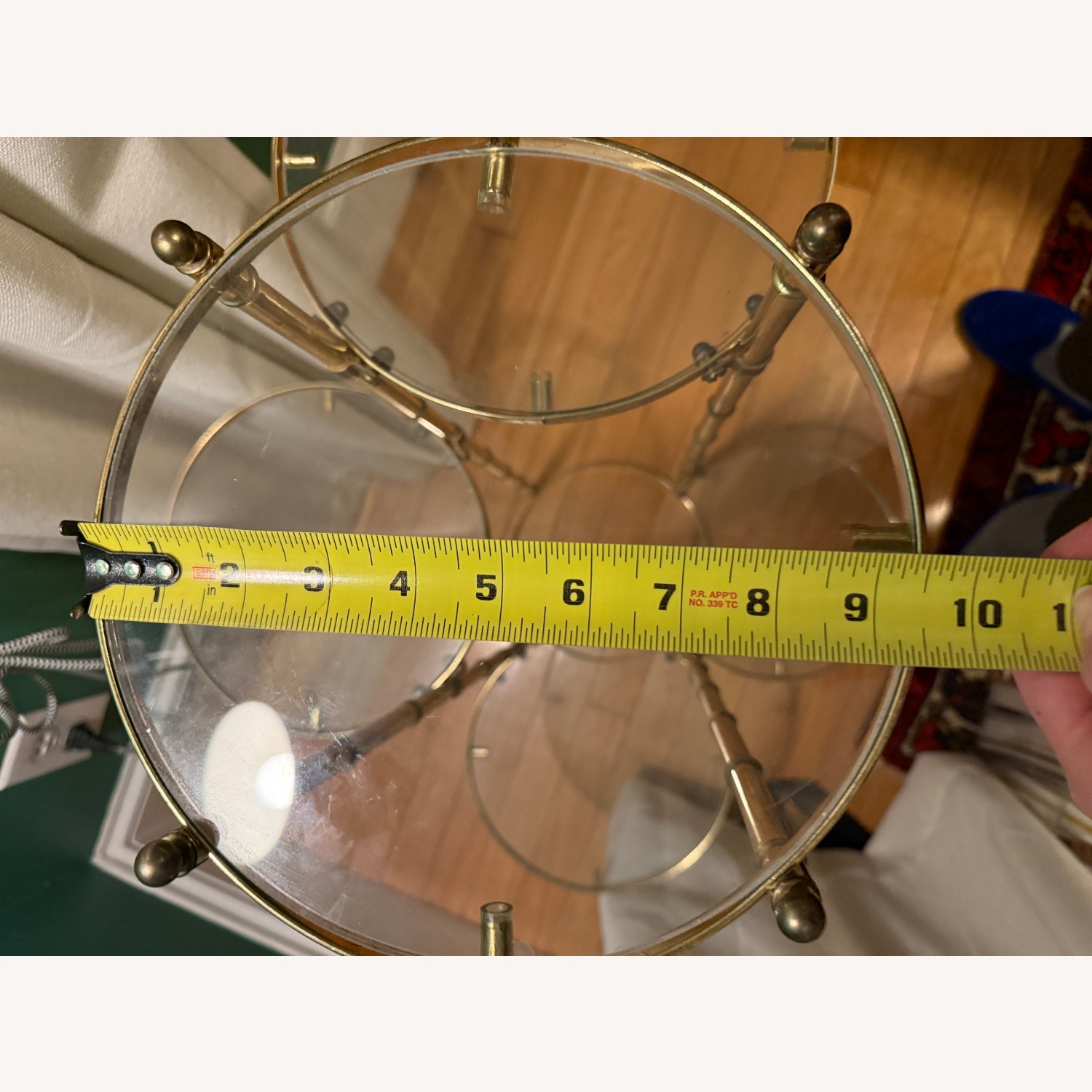 Vintage/Antique Gold Metal Side Table - image-4