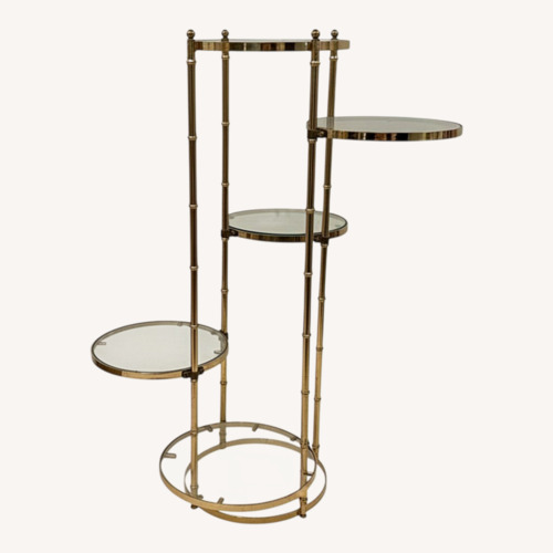 Used Vintage/Antique Gold Metal Side Table for sale on AptDeco