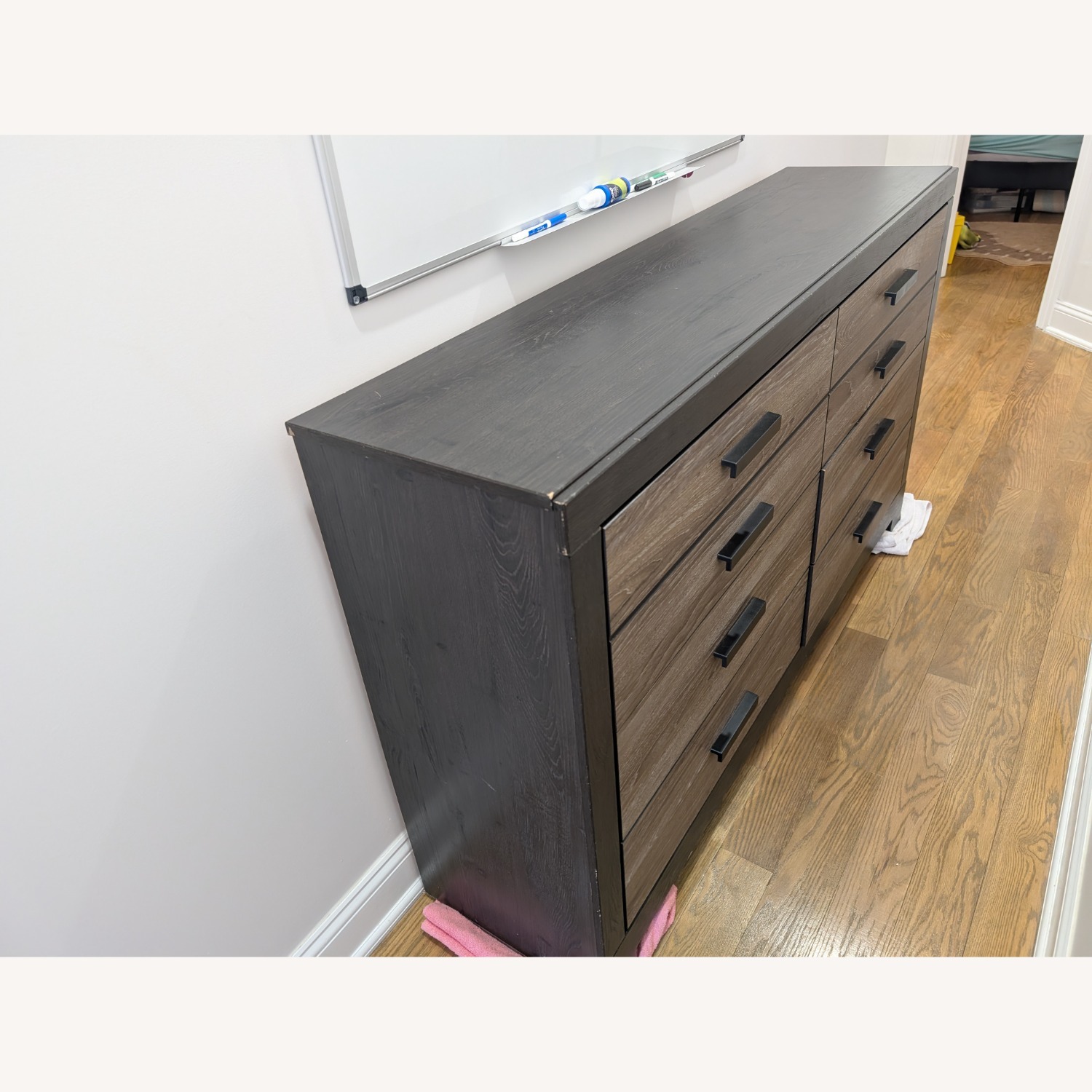 Dark Brown Wood Dresser - image-2